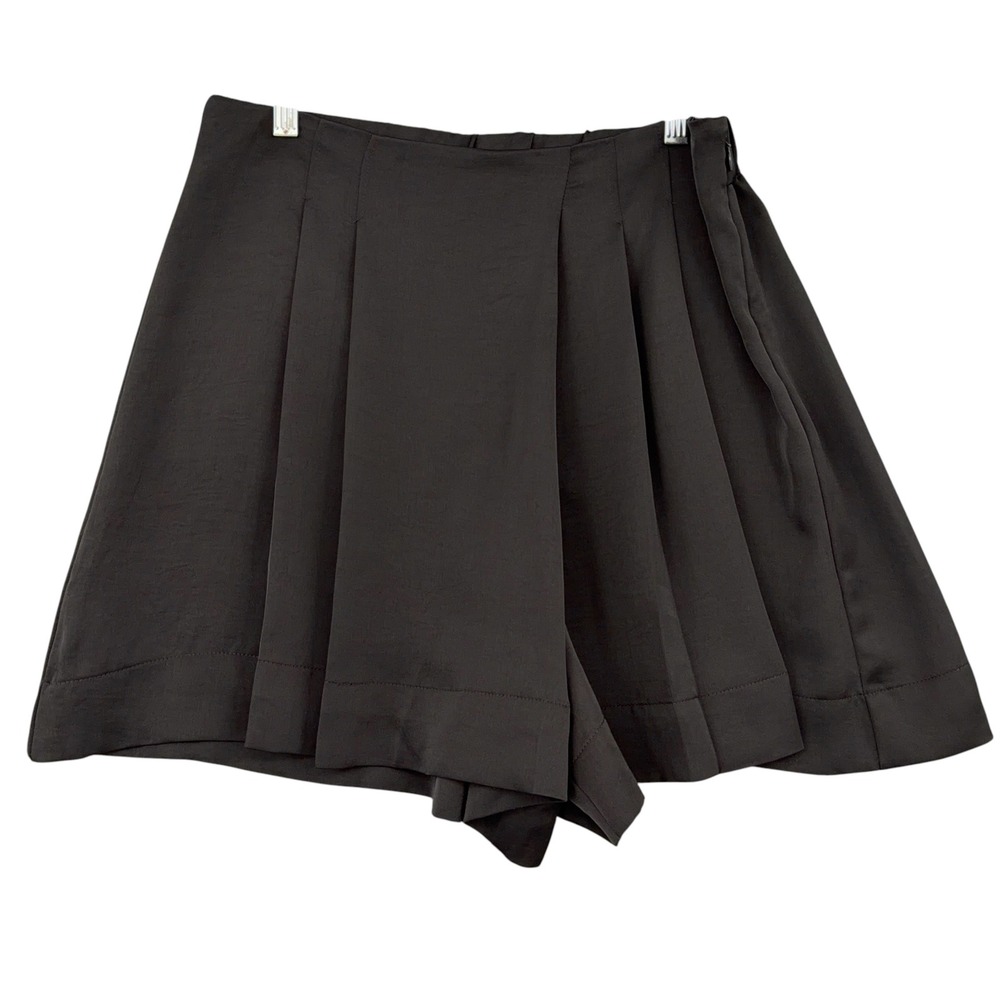 Banana Republic Pleated Skort Womens M Polyester Black 850484-02-1